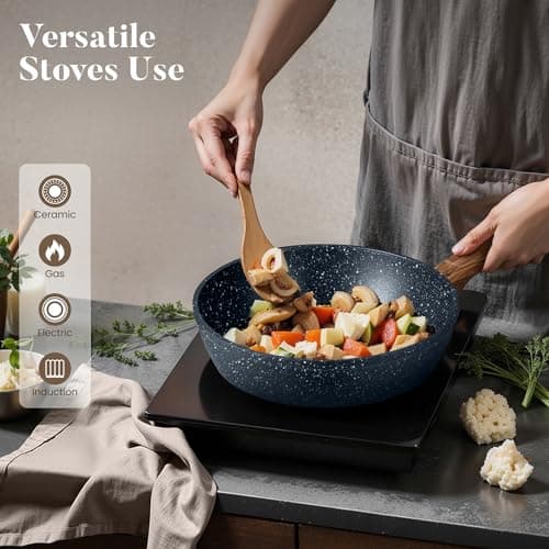 Kitchen Academy Induction Hob Pans Set -12PCS Pots and Pans Set Non-Stick — view 3