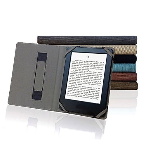 ENJOY-UNIQUE Natural linen Case Cover for 6" ebook Reader universal hemp Case Cover for sony/kobo/tolino/pocketbook 6inch ebook reader (Carbon Black) — view 4