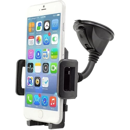 Rheme Upgraded Car Phone Holder Mount for Windscreen & Dashboard – Adjustable Phone Mount Compatible with iPhone 16 Pro/15/14/13/12 Pro Max, Samsung Galaxy & More Smartphones — view 2