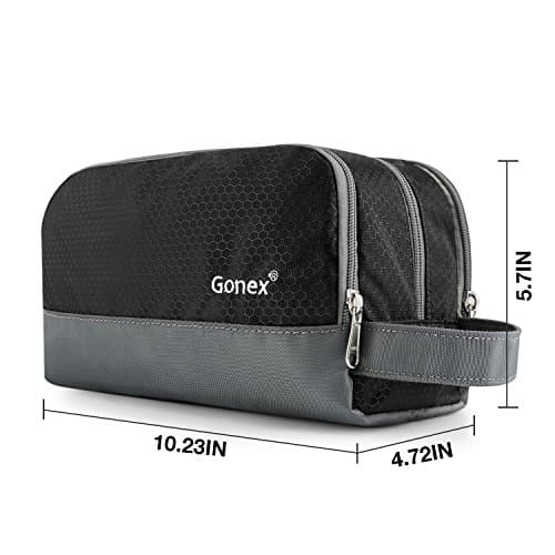Gonex Men's Toiletry Bag, Water-Resistant Nylon Travel Wash Shower Bag — view 3