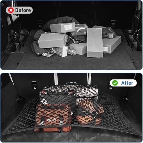 Zocipro Cargo Net 80x60cm, Adjustable Elastic Car Boot Mesh with 4 Hooks — view 5