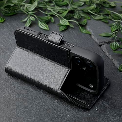 Snakehive Leather Wallet Case for iPhone 17 Pro Max / 18 Pro Max (Black) — view 4