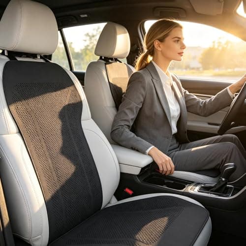 Carseat Cooler Comfortable Breathable Leather Ventilated Cushion — view 3