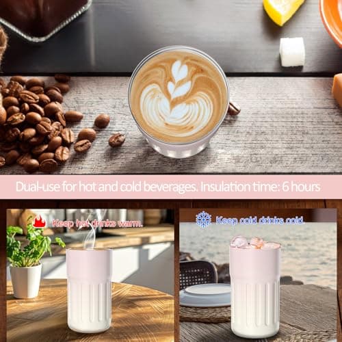 Homealexa Coffee Cup Travel Mugs, Vacuum Insulating Cup 316 Stainless Steel, LED Touch Screen Temperature Gauge, Smart Mug Sealing Bottle 410ml — view 4