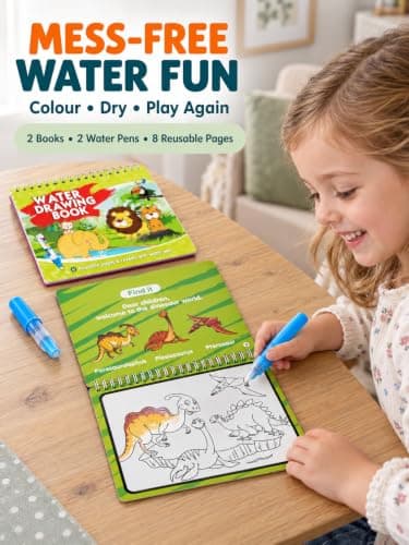 hapray Water Colouring Book 2 Pack, Water Painting Books for Kids Aged 3+ — view 2