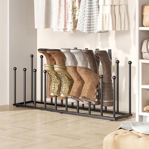 pickpiff Free Standing Shoe Rack - Black Metal Shoe Storage, Shoe Racks Storage for Dorm Room, Closet, Entryway, Bedroom, Patio Outdoor, Hallway, Organiser Storage Fit for 10 Pairs Boot — view 6