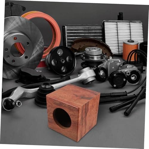 4 Inch Wooden Speaker Enclosure for Car Audio, Khaki Striped Finish — view 5