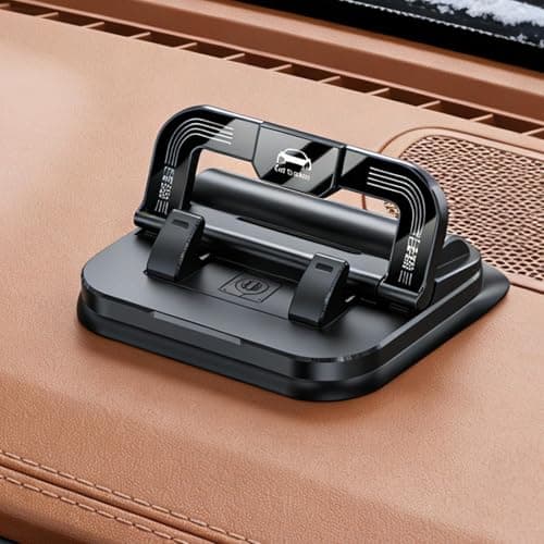 Car Mount - 360° Rotation Adjustable Suction Base, Non-Slip Phone Holder, Sturdy Stand Rack | Modern Design Universal Car Phone Holder For Family Travel Driving Automotive Vehicle Indoor Use — view 3