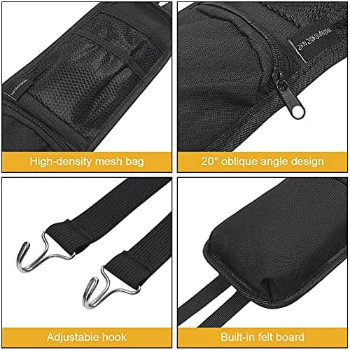 URAQT Upgrade Section Organizer - Car Seat Storage Bag with 3 Pockets, Multi-Pocket Drink Holder, Suitable for Cars, Trucks, SUV, Gaming Chairs, Etc — view 5