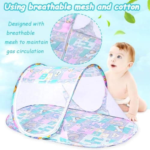 Foldable Baby Bed Mosquito Net, Mosquitonet For Travel Cot, for Baby for Infant Bed, for Home, Portable for Beds, Camping, Travel, Patios — view 4