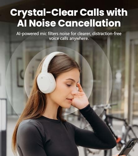 Edifier W820NB Plus Gen 2 Over-Ear Noise Cancelling Headphones, Ivory — view 6
