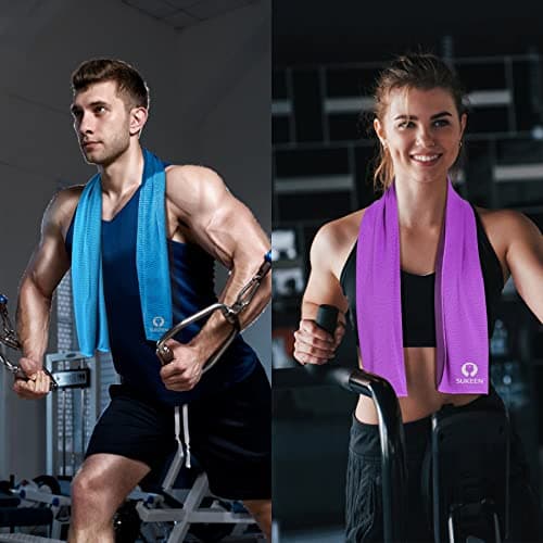 Sukeen Cooling Towel, 40"x12" Cooling Towels for Men Women, Quick Dry Ice Towel for Outdoor Work, Gym, Camping, Travel, Sweat, Yoga, Sports, Fitness — view 4