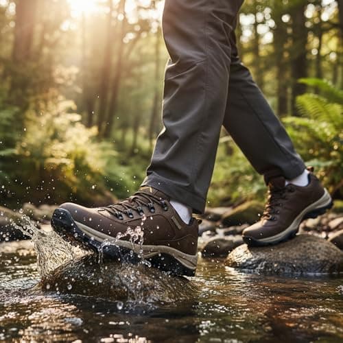 CC-Los Men's Waterproof Walking Work Shoes Non-Slip Durable Soft Toe Hiking — view 2