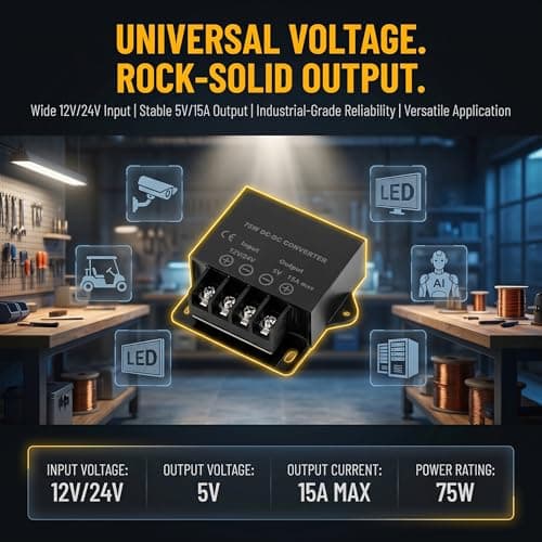 NWANSI Mini DC 12V/24V to 5V 10A 50W Step Down Module, IP68 Waterproof — view 4