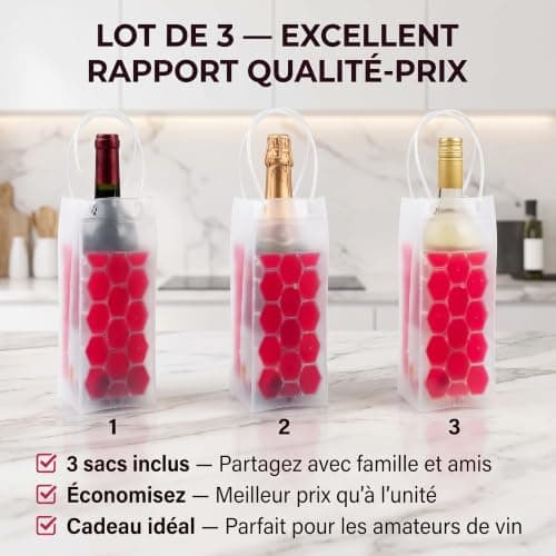 No-Mess Portable Wine Chiller Bag – Instant Gel Cooler for 750ml Wine & Champagne – Perfect for Picnics, Gifts & Short-Term Chilling — view 3