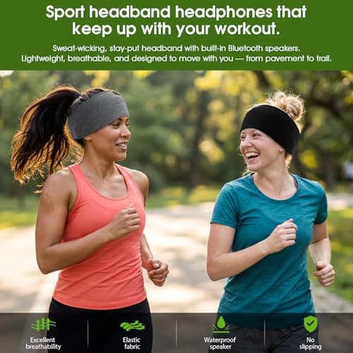 MUSICOZY 2-Pack Bamboo Cotton Breathable Sleep Headphones for Side Sleepers — view 5