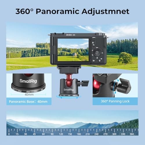 SMALLRIG Mini Tripod Tabletop Tripod with 360° Ball Head and 1/4 Screw for DSLR Cameras, Projectors, Webcams, GoPro and Smartphone Mount Adapter - BUT2664 — view 4