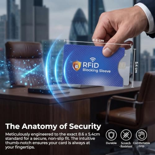 RFID Blocking Sleeves, [5 Pack 5 Color] [TÜV Certification] Anti-Theft Credit Card Protector RFID & NFC Contactless Card Security Holders Prevent Identity Theft for Credit, Debit Cards, Passport — view 2