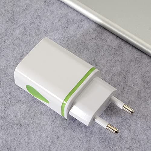 Shaver Socket To Usb Adaptor,2 Pin Usb To Shaver Socket Adapter To USB Adapter for Phone,Samsung Smartphones Shave or Toothbrush (Green)