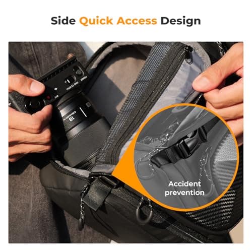 K&F CONCEPT Hardshell Camera Sling Bag, 10L EVA Case with Tripod Holder — view 6
