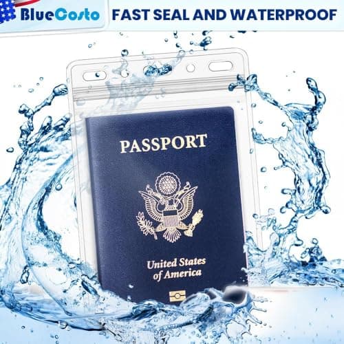 Vertical Passport & ID Badge Holders w/Zipper Seal - 4x6”, Clear, 10 PK — view 4