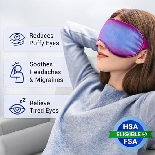 Cooling Eye Mask for Puffy Eyes, Reusable Gel Cold Compress for Headache and Migraine Comfort, Soft Adjustable Ice Eye Mask for Tired Eyes, Forehead, Temples and Relaxation — view 2