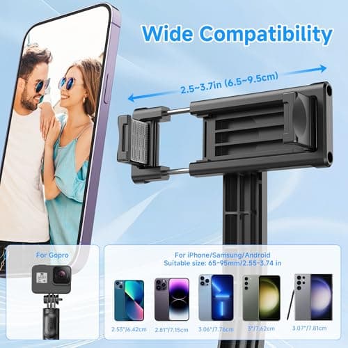 SelfieShow Selfie Stick, 4 in 1 Selfie Stick Phone Tripod Stand, 41 Inch 106cm Extendable and Portable Selfie Stick with Detachable Wireless Remote Compatible with iPhone 17 16 15/Galaxy/Huawei, etc. — view 4