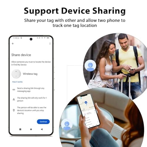 Android Air Tracker Tag 2 Pack, Item Finder Compatible with Google Find Hub — view 6