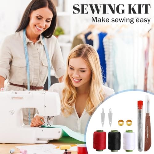 34 PCS Sewing Kit, Multi-Purpose Needle and Thread Kit Accessories, Needles Thread Hand Repair Tools, Sewing Tool Set Gifts for Women, Thread and Needles Set for Adults, DIY,Home, Travel (B02) — view 2