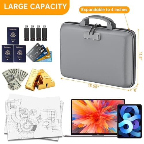 DocSafe Fireproof File Organiser with 13 Pocket File Folder Gray — view 3