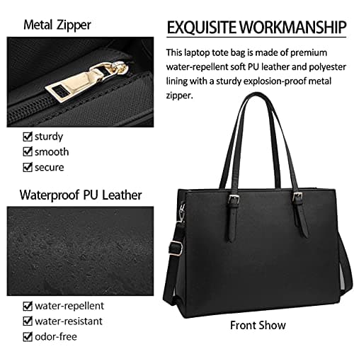 NUBILY Laptop Bags for Women 15.6 inch Large Tote Bag Ladies Handbag Business Work Bag — view 3