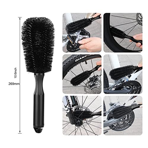 Oumers 8pcs Bike Cleaning Brush Kit, Chain Cleaner Multi Tool Bicycle Maintenance Accessories for Motorbike Chain/Tire/Sprocket Cycling Corner Stain Dirt Clean — view 3