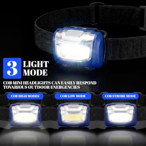 Macarrie 30 Pack LED Headlamps Bulk, Ipx4 Waterproof 3 Modes, Orange — view 6