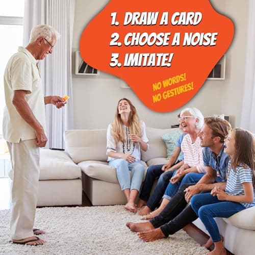 Worgan Games Guess That Noise: Funny Sound Impressions Party Game for Family & Friends - Travel Size - 2-15 Players - Ages 8+ — view 4