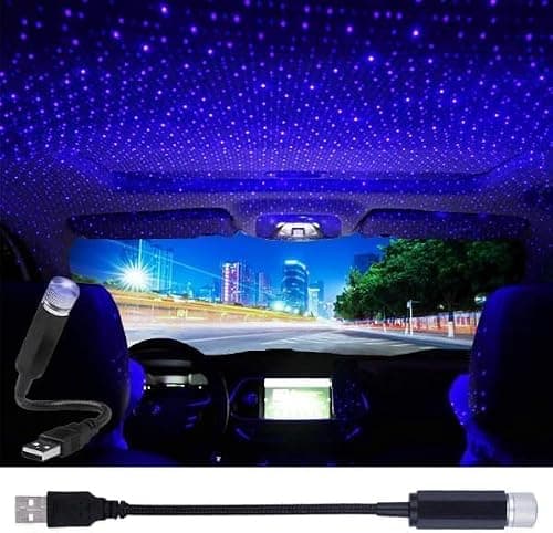 1Pc Blue USB Star Projector, Adjustable Romantic Starry Sky Projector, Portable Atmosphere Decorative Auto Roof Light for Various Occasions, Tools and Home Improvement, Wall Light — view 2