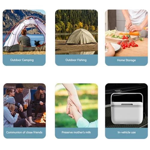 Personal Kühlbox, 5L Small Hard Cooler Box Cooling Warm Insulated Ice Chest Lunch Box for Picnic Beach Travel Concerts Sports Fishing Camping Travel Car Beach and More — view 3