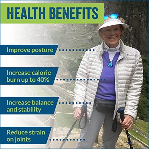 York Nordic Ultralight Folding Walking Poles - Travel Ready - with Rubber Feet, Baskets, and Bag (Above 5'7", Nordic Grips) — view 6