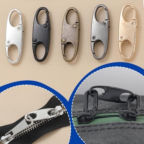 UEKPDM Zipper Locks, 10 Pack S-Hook Clips, Anti-Theft, 3.7cm — view 4