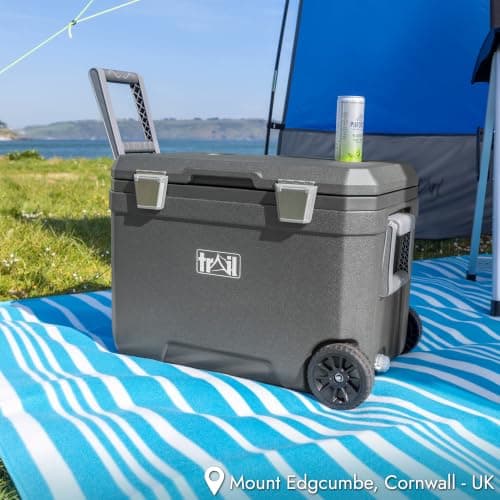Trail Large 45L Cool Box on Wheels, Dark Grey — view 2