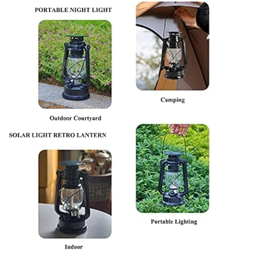 CUTEBAOO solar Lights Outdoor Garden, Hanging Flickering Metal Antique Lantern Solar Lights,Solar Vintage Lantern 4 Packs,Decor Gifts for Women Mom Grandma — view 6
