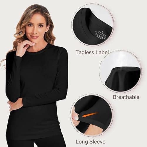 YADIFEN Thermal Underwear Womens Ultra Soft Stretch Ladies Base Layers — view 3