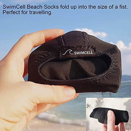 SwimCell Swimming Socks - Lightweight Water Socks With Rubber Sole - Medium — view 4