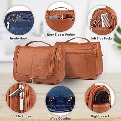 Hanging Toiletry Organiser | Large Wash Bag with Hook | Multiple Compartments | Cosmetic Organiser for Men & Women — view 3