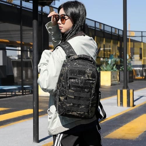 HUNTVP Small Backpack 15L/25L, Tactical Military Backpack Molle Rucksack for Men & Women, Versatile Daypack for School, Work, Cycling, Motorbike — view 6