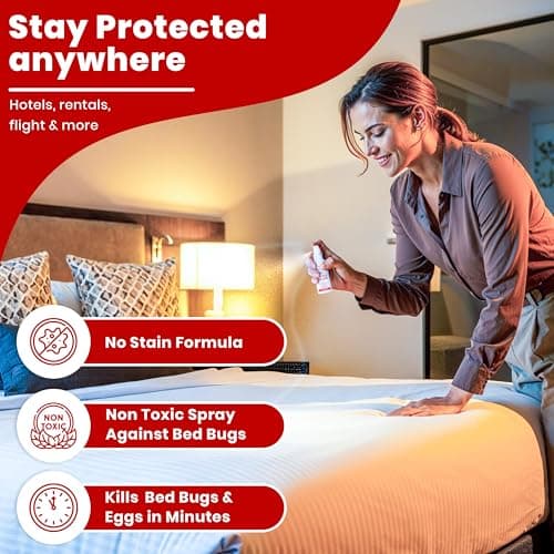 T&M Recipe Bed Bug Spray for Mattress 100ml - Fast-Acting & Fabric-Safe Bed Bug Killer Spray for Mattress, Non-Staining & Safe Around Kids & Pets, Ideal for Air Travel, Hotels, and On-The-Go Use — view 3