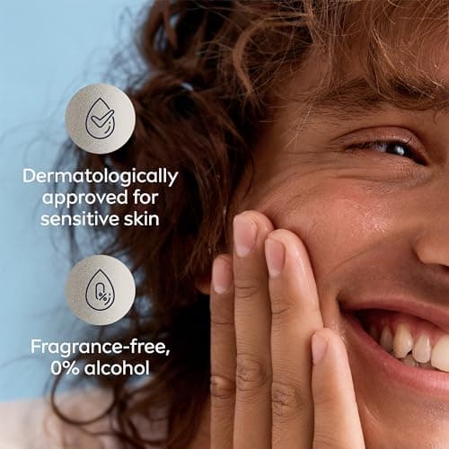 NIVEA MEN Sensitive Moisturiser Tube (75ml), Hydrating Mens Moisturiser Face Cream with 0% Alcohol, Made for Sensitive Skin, Mens Skincare Essentials — view 5