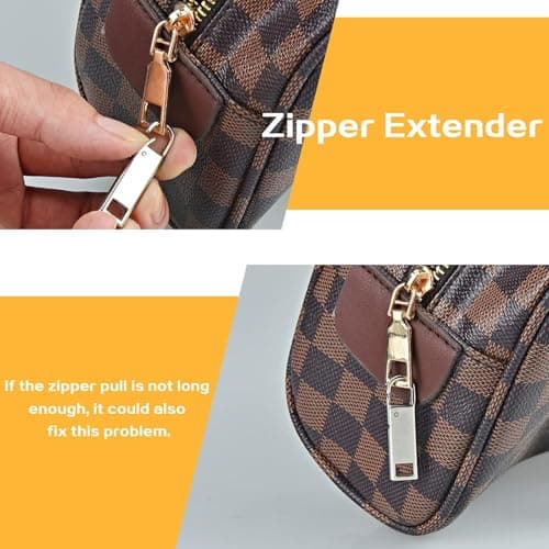 8PCS Metal Zipper Pull Replacement Kit, Universal Clip-On Zip Pulls for Luggage Jacket Backpack Shoes, 2 Sizes Black Silver — view 6
