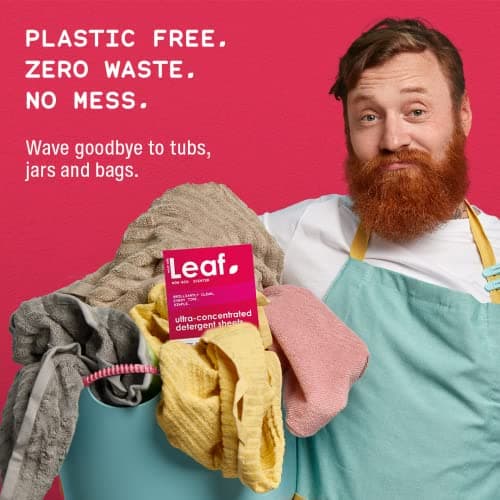 Wash With Leaf Non-Bio Laundry Detergent Sheets - Travel Size, 30 Washes — view 3