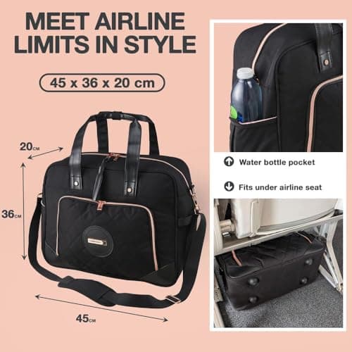 Cabin Max Vela 45x36x20 Underseat Cabin Bag for Travel - Carry On Bag with Trolley Sleeve for EasyJet - Hand Luggage Bag 30L- Flight Bag - Small Overnight Holdall Bags for Women & Men — view 3