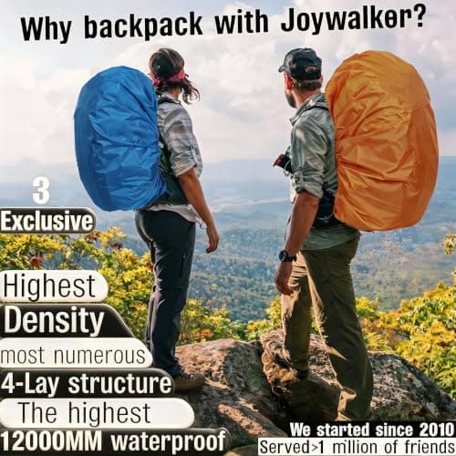 Joy Walker Waterproof Backpack Rain Cover for (15-90L), Upgraded Non-Slip Cross Buckle Straps, Triple Reinforced Layers for Hiking, Camping, Travel(Camouflage, Large (for 40-50L) — view 2